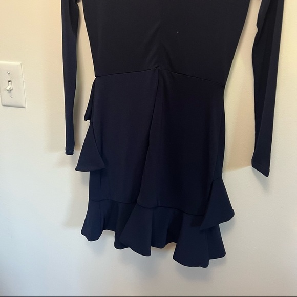 NBD Blue Long Sleeve Dress with Elegant Design - Picture 4 of 10